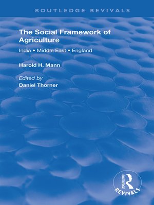cover image of The Social Framework of Agriculture